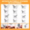 Crosize 48 Pcs Silver Butterfly Decorations, 4 Styles 3 Sizes, Butterfly Wall Decor, 3D Butterfly Party Decorations, Butterflies for Crafts, Bouquet, Cake Decorating, Flower Arrangements, Room Décor
